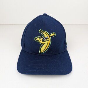 Zephyr Savannah Bananas Hat Navy Blue Flex Fit Size M Embroidered Baseball Cap.